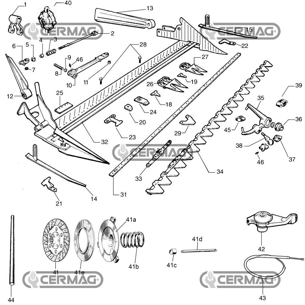 TAVOLA ANDANA DESTRA MOTOFALCIATRICE BCS 622 COMPATIBILE 45032 RIF. 592.20655